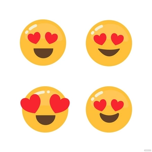 Heart Eyes Emoji Vector