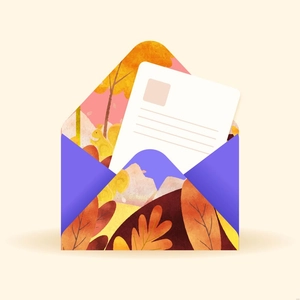 Watercolor Envelope Illustration