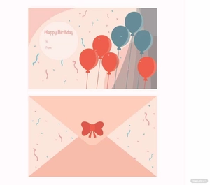 Birthday Envelope Vector