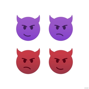 Devil Emoji Vector