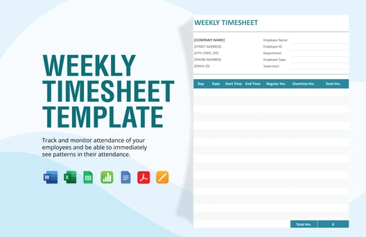 Weekly Timesheet Template