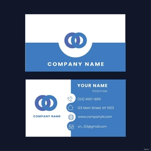 Blue Business Card Vector