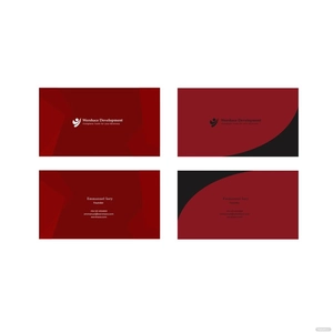 Red Business Card Vector