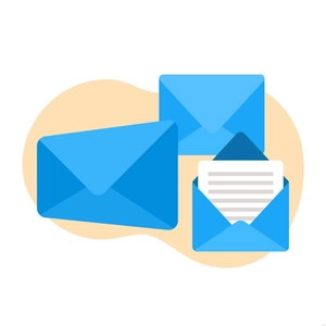 Blue Envelope Illustration