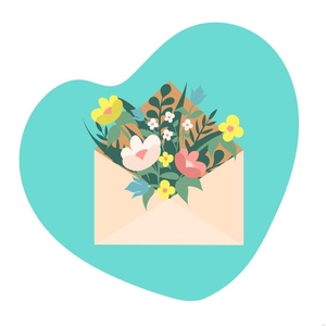 Flower Envelope Illustration