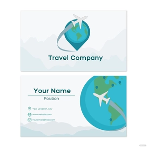 Travel Agency Business Card Vector