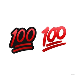 100 Emoji Vector