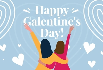 Free Modern Galentine's Day Card Template to Edit Online