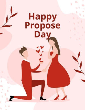 Happy Propose Day Flyer Template