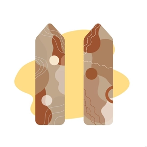 Brown Bookmark Illustration