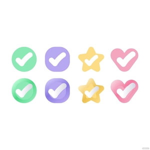 Cute Check Mark Vector