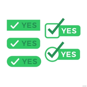 Yes Tick Mark Vector