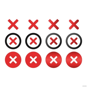 Wrong Tick Mark Vector