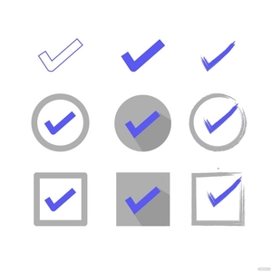 Blue Check Mark Vector