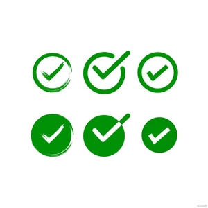 Green Circle Tick Vector