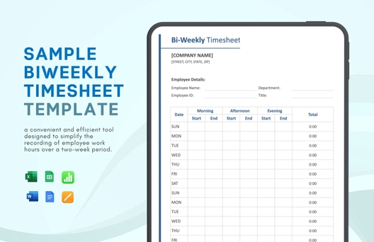 Sample Biweekly Timesheet Template