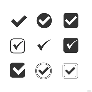Flat Check Mark Vector