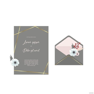 Wedding Invitation Envelope Vector