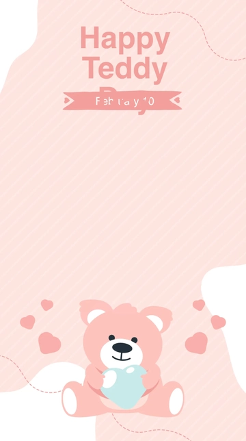 Free Happy Teddy Day Snapchat Geofilter Template to Edit Online