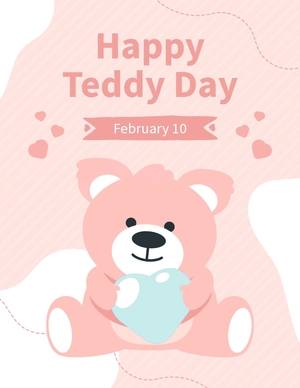 Happy Teddy Day Flyer Template