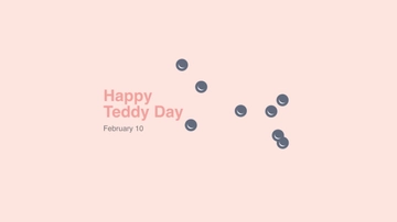 Free Happy Teddy Day Youtube Banner Template to Edit Online