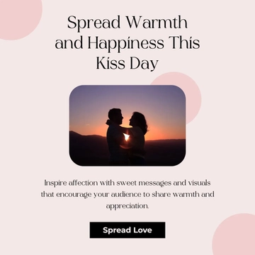 Free Happy Kiss Day Linkedin Post Template to Edit Online