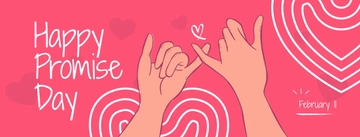 Free Happy Promise Day Facebook Cover Template to Edit Online