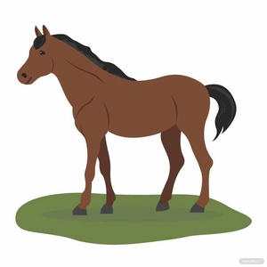Brown Horse Vector