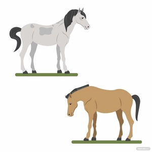 Flat Horse Vector