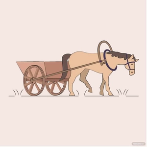 Horse Cart Vector