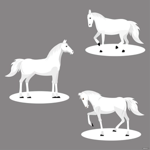 White Horse Vector