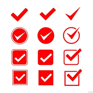 Red Checkmark Vector