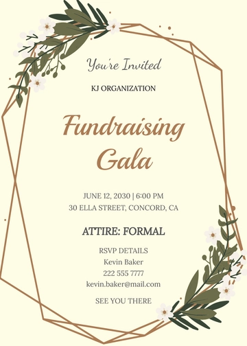 Free Fundraising Gala Invitation Template to Edit Online
