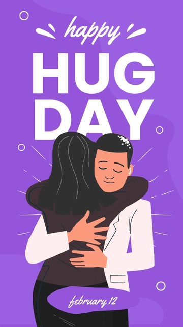 Free Happy Hug Day Instagram Story Template to Edit Online