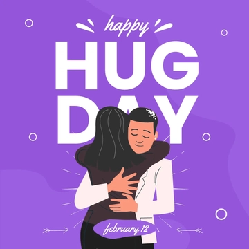 Free Happy Hug Day Linkedin Post Template to Edit Online