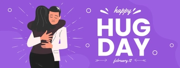 Free Happy Hug Day Facebook Cover Template to Edit Online