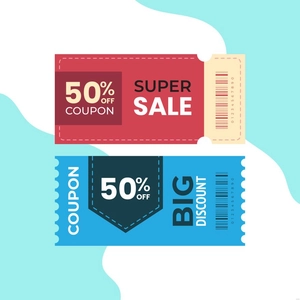 Flat Coupon Illustration