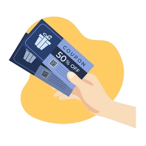 Hand Holding Coupon Illustration