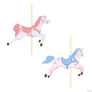 Carousel Horse Vector