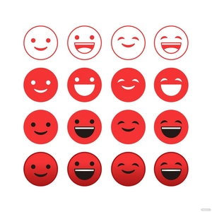 Red Smiley Vector