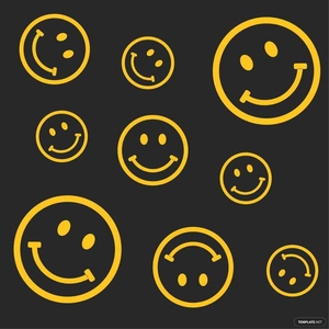 Black Smiley Vector