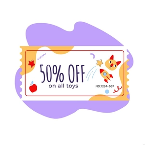 Cartoon Coupon Illustration