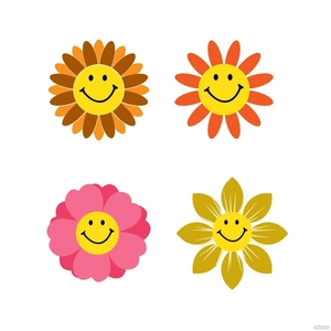 Flower Smiley Vector