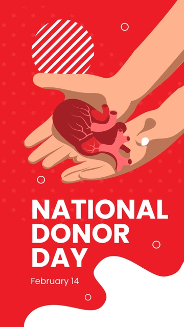 Free National Donor Day Instagram Story Template to Edit Online