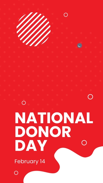 Free National Donor Day Whatsapp Post Template to Edit Online