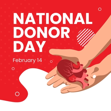 Free National Donor Day Linkedin Post Template to Edit Online