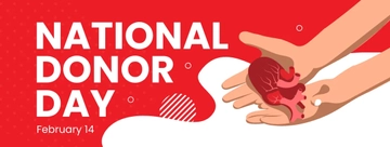 Free National Donor Day Facebook Cover Template to Edit Online