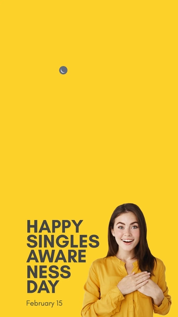 Free Happy Singles Awareness Day Snapchat Geofilter Template to Edit Online