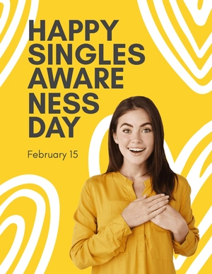 Happy Singles Awareness Day Flyer Template