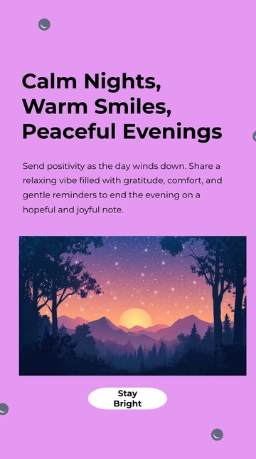 Free Good Evening Whatsapp Status Template to Edit Online